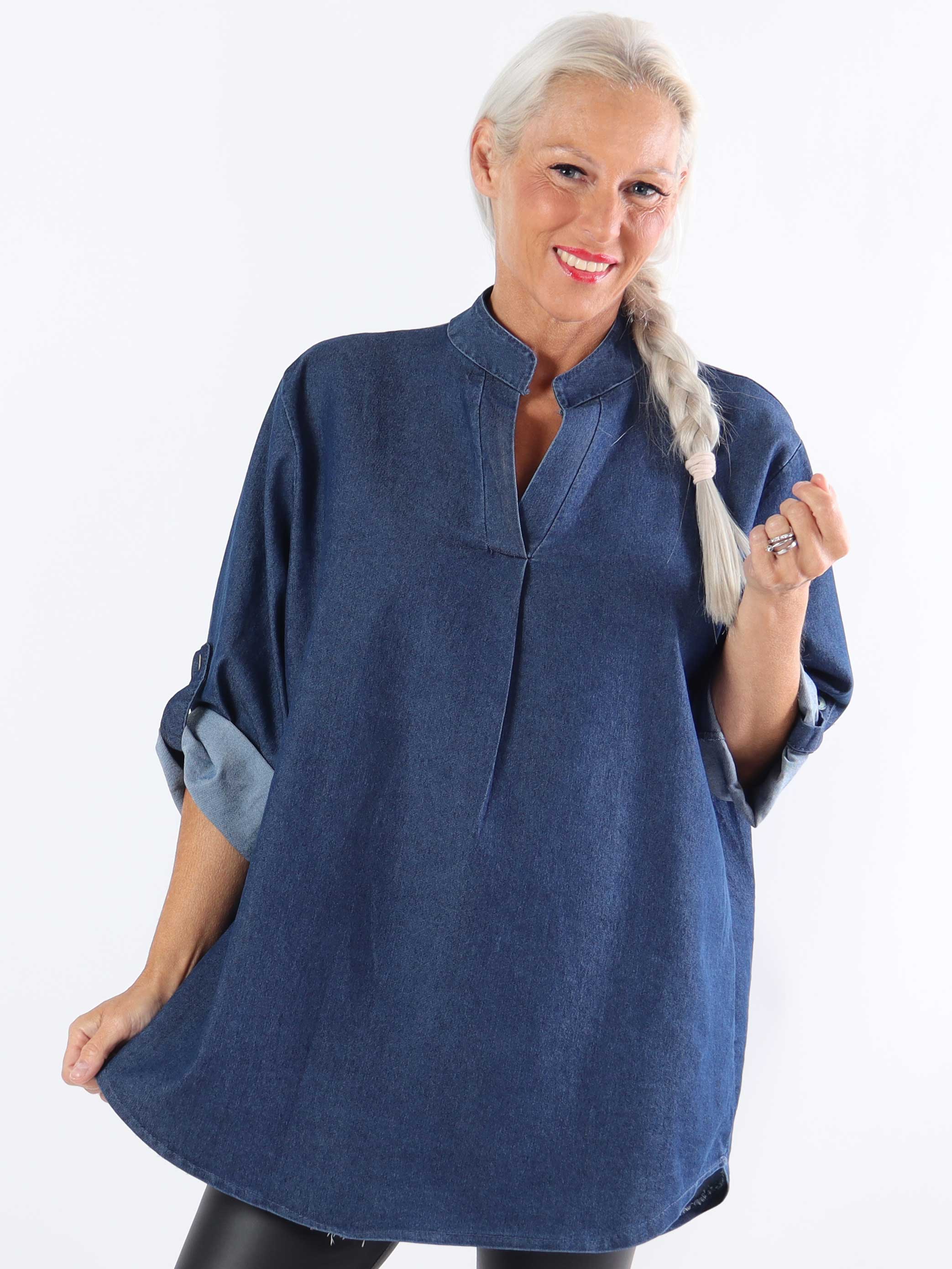 Vanesa Denim - Let plus size tunika i denim